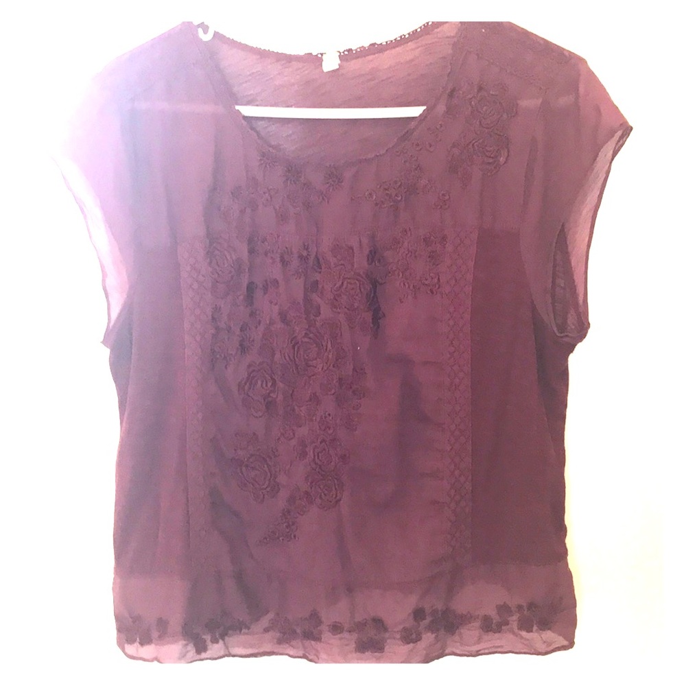 Maroon top